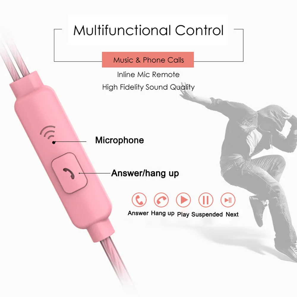 Hi-fi проводные стереонаушники классические наушники-вкладыши музыкальные