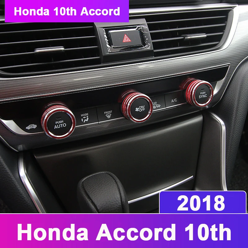 

Car Accessories AC Knob Air Conditioning Heat Control Switch Knob For Honda Accord 10th 2018 Aluminum Alloy