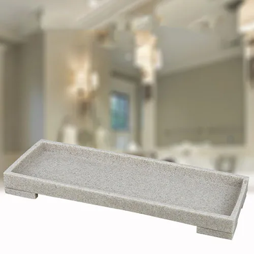 Sandstone JINSERTA Поднос Из Мраморной смолы для хранения ювелирных изделий дисплей пластина ожерелье кольцо серьги косметический Органайзер Домашний гостиничный сервировочный поднос - Цвет: Sandstone
