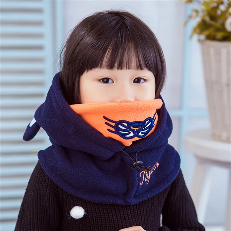 ZMAFOX Children Kids Winter Windproof Hats Coral Velvet Baby Boy Girls Hooded Caps Toddler Balaclava Beanie 2-12 Years Old | Детская