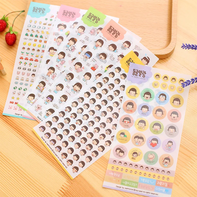 (6 листов/партия) декоративная наклейка в Корейском стиле | Канцтовары для офиса и