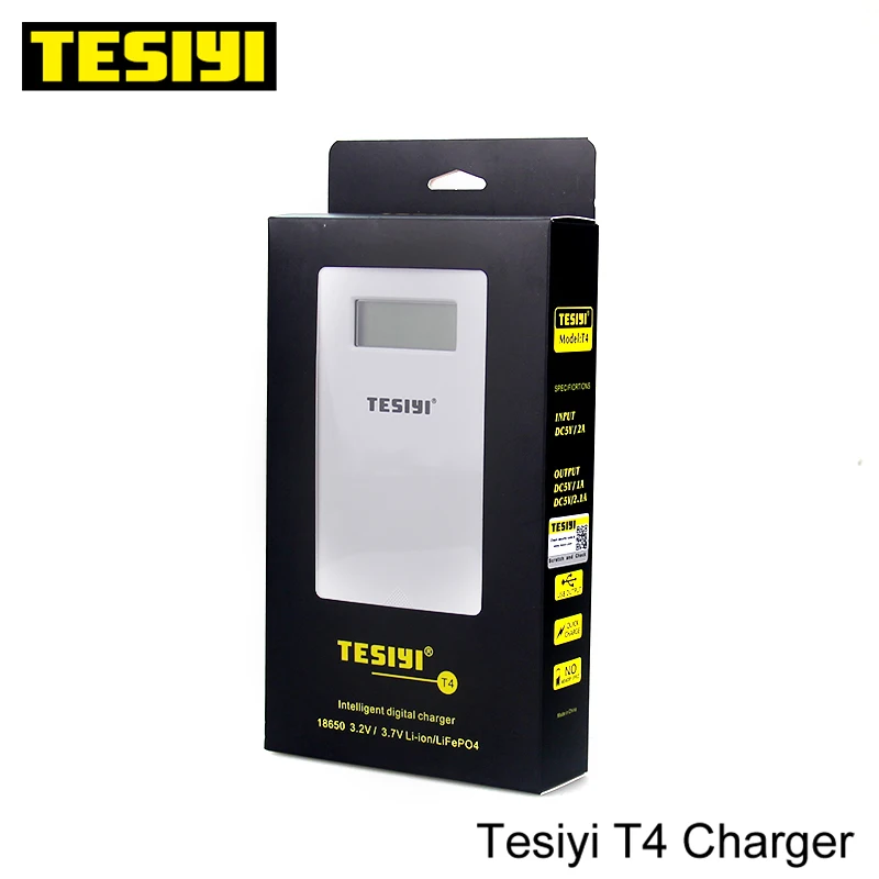 100% оригинальное TESIYI T4 18650 зарядное устройство Power Bank Tesiyi умное Цифровое