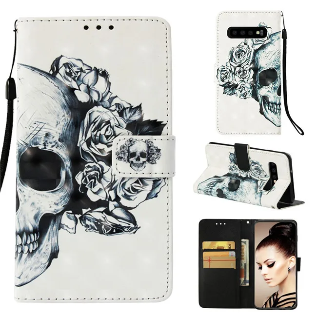 Pattern 4 Чехол для телефона для samsung Galaxy S10E S10, чехол-книжка из искусственной кожи на магните, чехол-кошелек для samsung Galaxy S10 Plus S 10, чехол-крышка - Цвет: Pattern 4