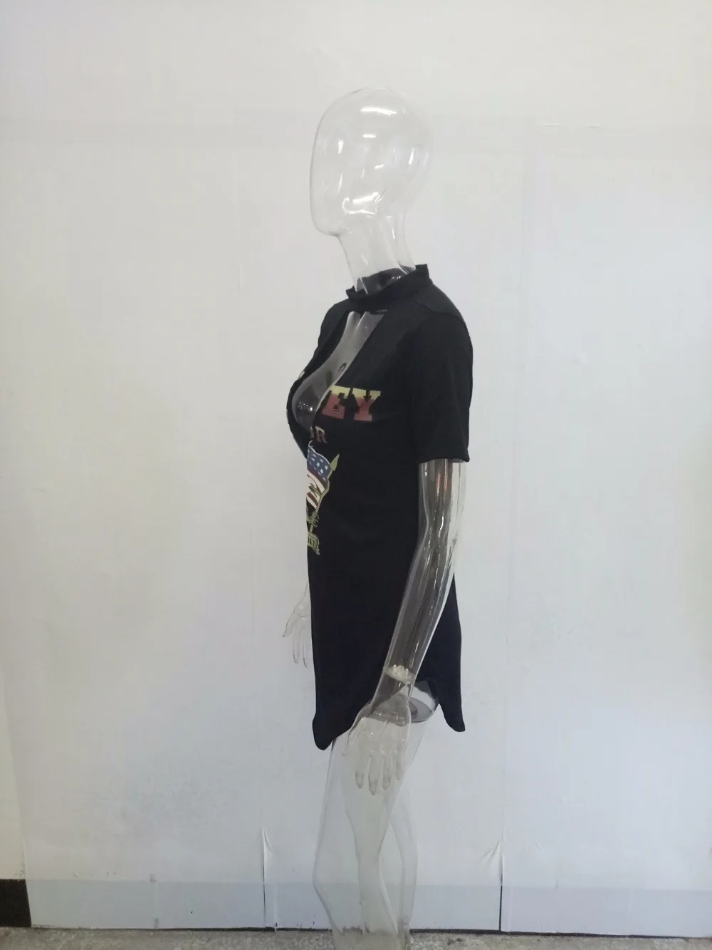 Холтер Мода Hawk печати Сексуальная глубоким v-образным вырезом Женские рубашки Top