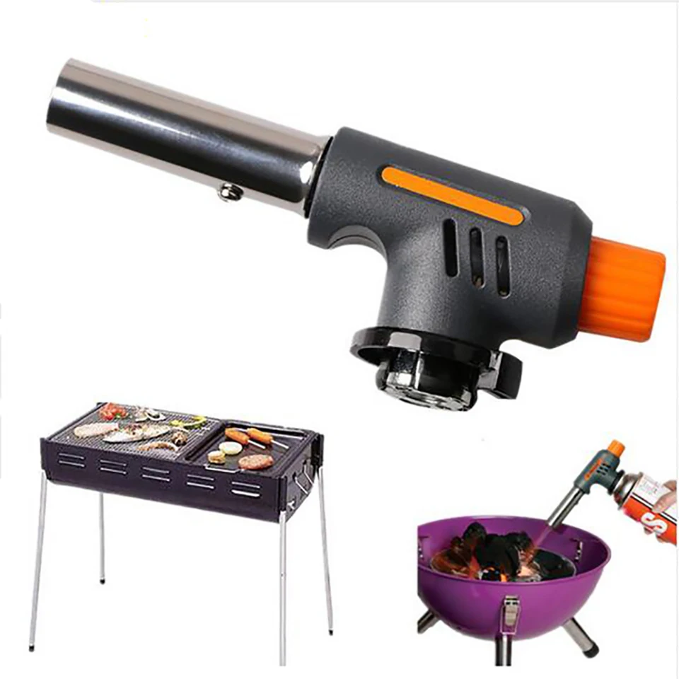 1 PC Barbecue Igniter Stainless Steel+Plastic Lighters Outdoors BBQ Party High Temperature Flamethrower Kitchen Supplies | Дом и сад