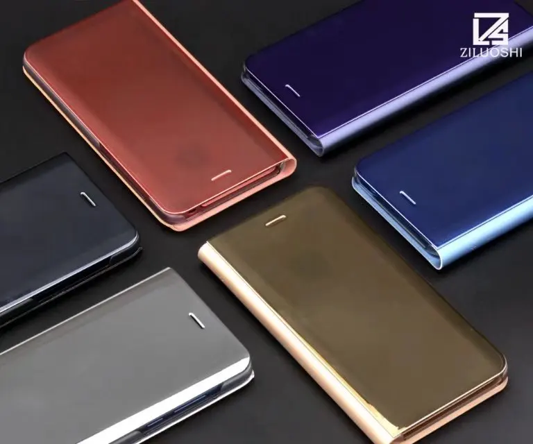 Зеркальная крышка экрана чехол для Huawei P8 Lite 2017 защитная накладка прозрачный вид