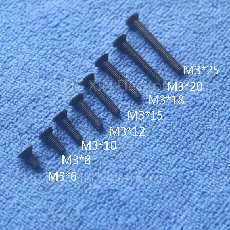M3 * 15 черный 1 шт. нейлоновый Phillips потайной винт с плоской головкой мм пластиковый