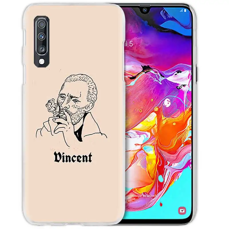 Ван Гог небо чехол для samsung Galaxy A50 A70 A80 A20e A60 A40 A30 A20 A10 A8 A6 плюс A9 A7 жесткий поликарбонатный люксовый чехол для телефона с бумажником и крышка