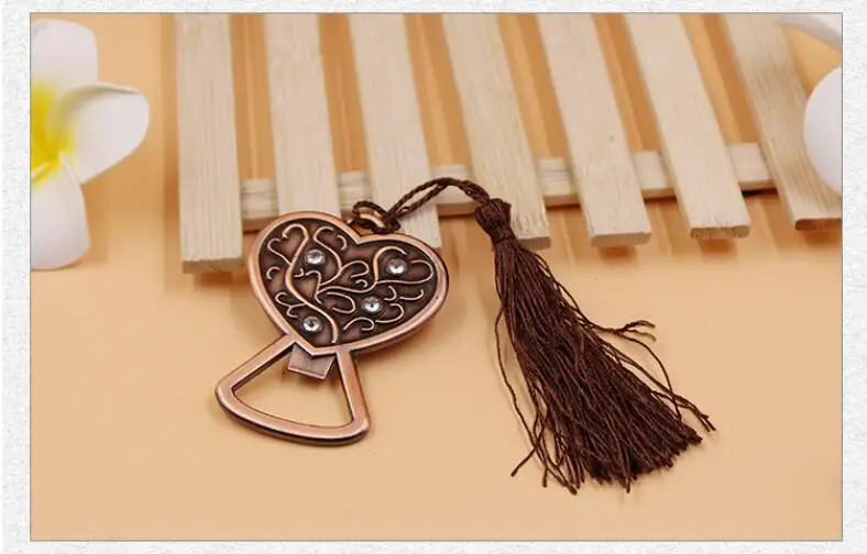 Кухня аксессуар Популярные вечере поставки Античное золото сердце открывалка