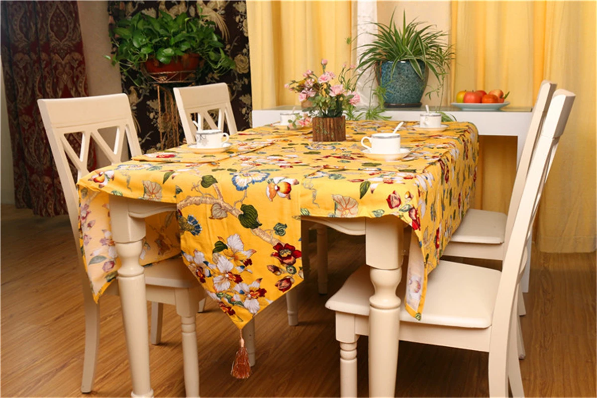 2017 модный настольный бегун в американском сельском стиле с цветочным принтом и