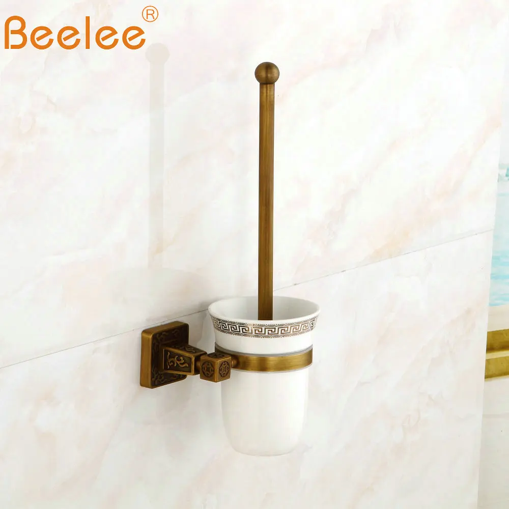 

Wall Mounted Toilet Brush Holder Oil Rubbed Brushed Solid Brass Bathroom