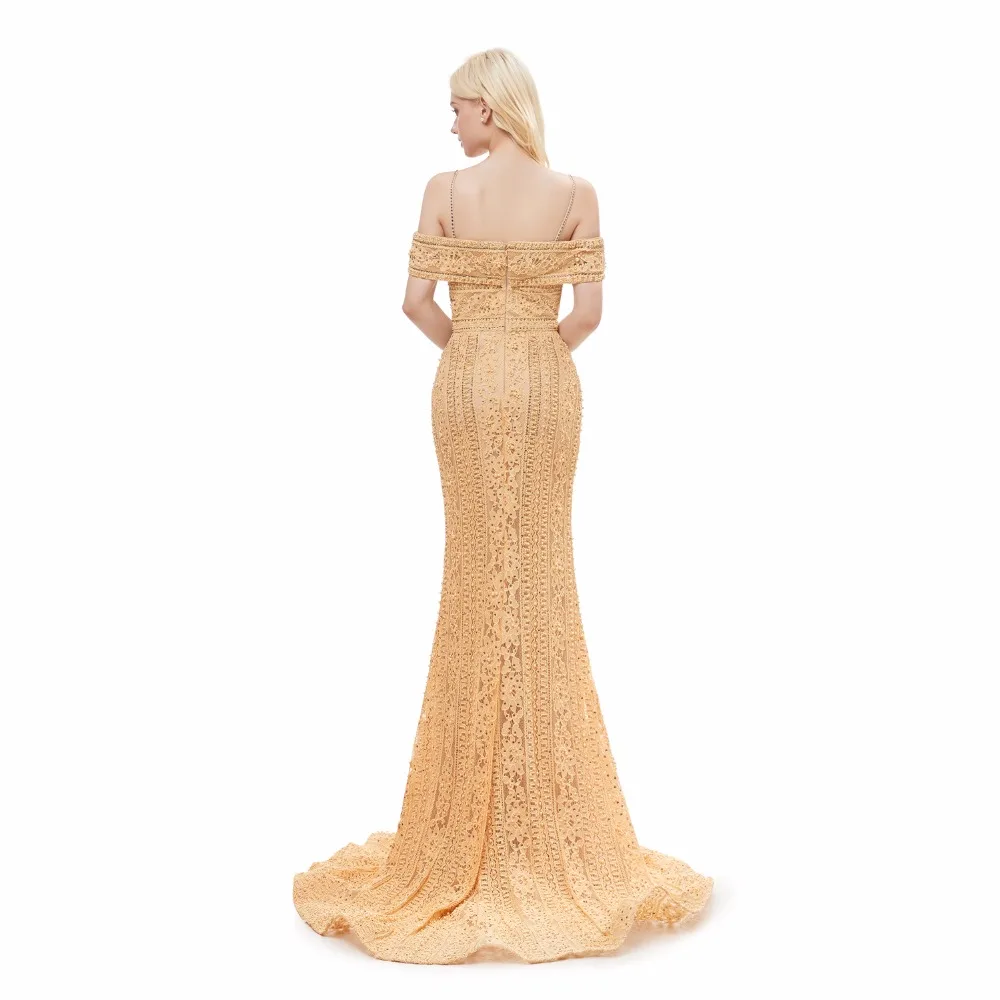 Forevergracedress роскошное вечернее платье золотистого цвета с длинными бусинами и