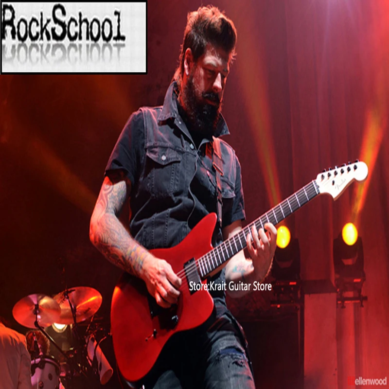 China guitars Custom Shop Jim Root jazzmaster Signature guitar Bright red Electric Guitar OEM Customizable exclusive LOGO | Спорт и