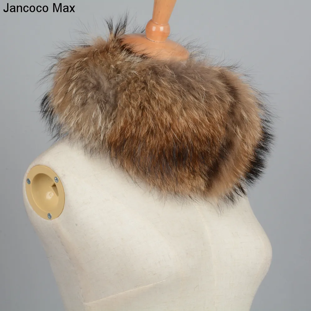 Jancoco Max+ натуральным лисьим мехом Наушники для защиты от холода, шарф, зимний теплый Одежда высшего качества шапки-ушанки Для женщин S7136