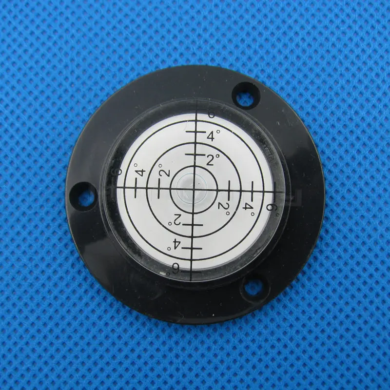 (4 шт./лот) черный цвет 50*9 мм корпус красный фланцы Универсальный круглый уровень