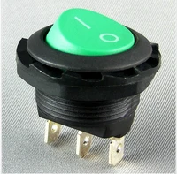 round rocker switch kcd8 a1 kcd8 12n 6a 3 pin green button