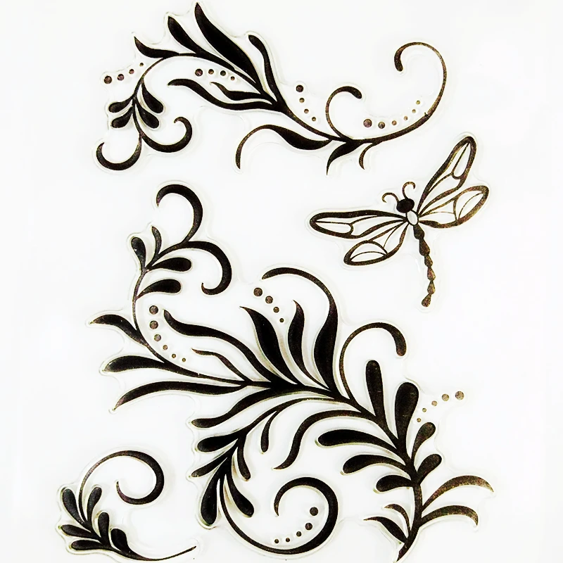 YLCS037 силиконовые прозрачные штампы со стрекозой для скрапбукинга|silicone clear stamps|stamps