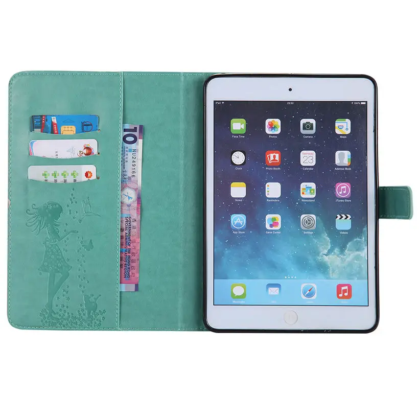 Чехол для Apple IPad Mini 2 3 из искусственной кожи с тиснением в виде кота девочек