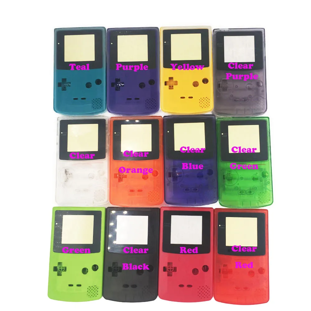 12 комплектов для игрового мальчика Gameboy цветной чехол Корпус обложка кожа для GBC