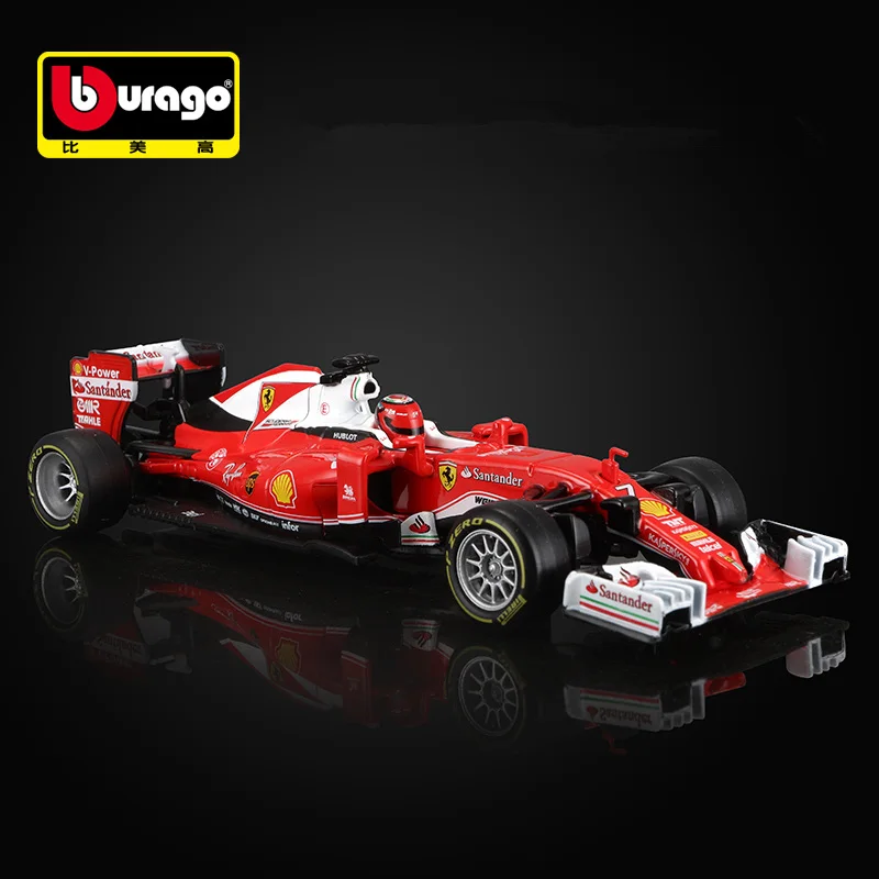 Ограниченная серия Bburago 1:32 Diecast Red Bull AMG сборная металлическая модель F1 Автомобильные Игрушки для фанатов Коллекция Модель автомобиля Vettel Hamilton - Цвет: Kimi