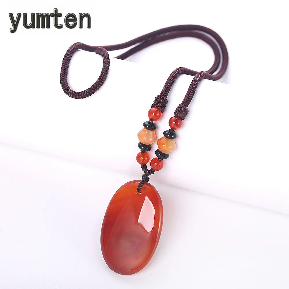 Yumten красная подвеска длинное женское ювелирное изделие готические украшения на