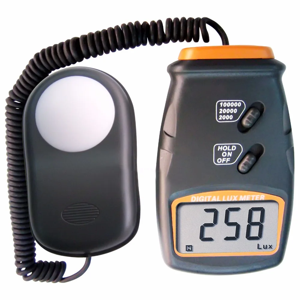 

Portable Digital Illuminance 3 Ranges Light meter 100,000 Lux LCD Lab Photo with Auto-Range and Auto Zero-Adjustment