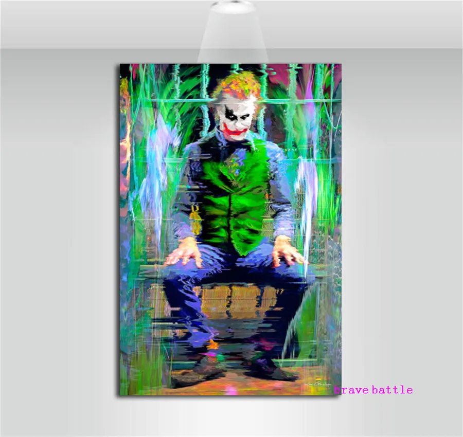 Хит Ledger Джокер Холст Картина Печать Гостиная домашний декор Современное
