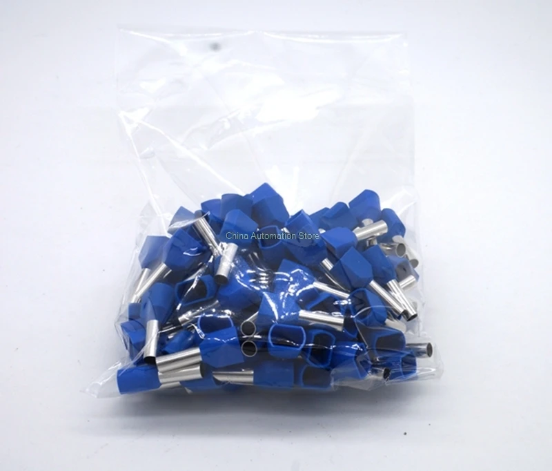 50 шт. типа двойной трубы изолированные холодно-пресс терминал конца иглы