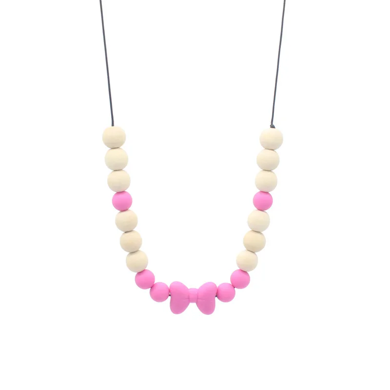 Бусины из натурального дерева подвеска пищевого материала силиконовые бусины