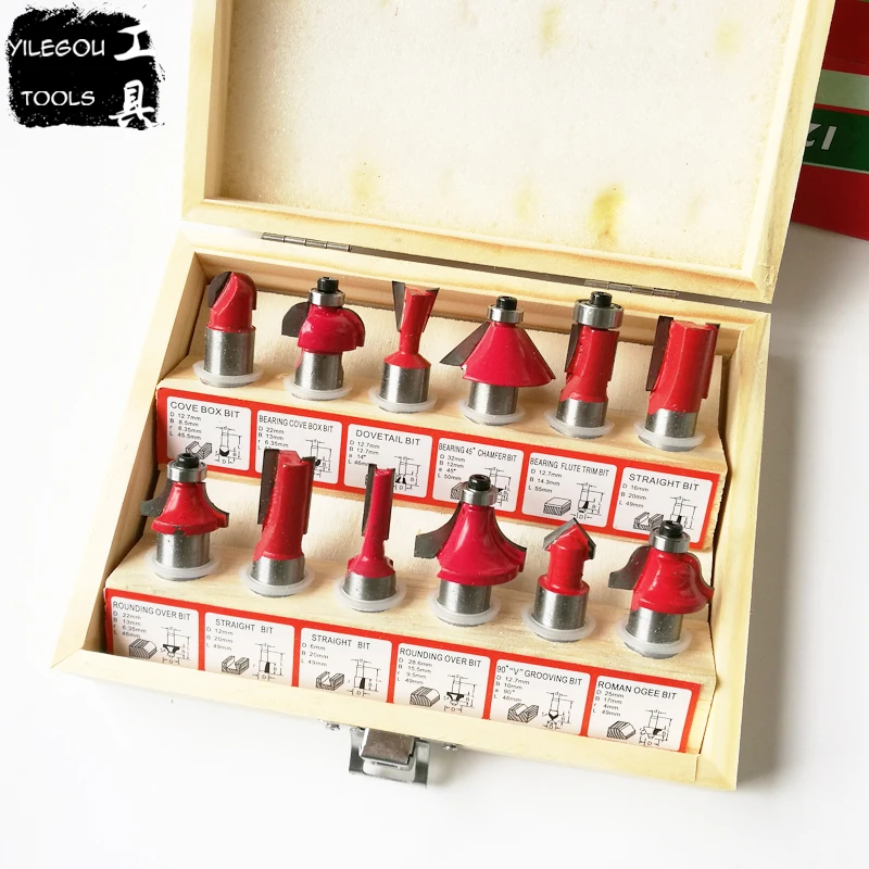 Профессиональный набор фрез из карбида вольфрама с хвостовиком 1/2 дюйма Комплект