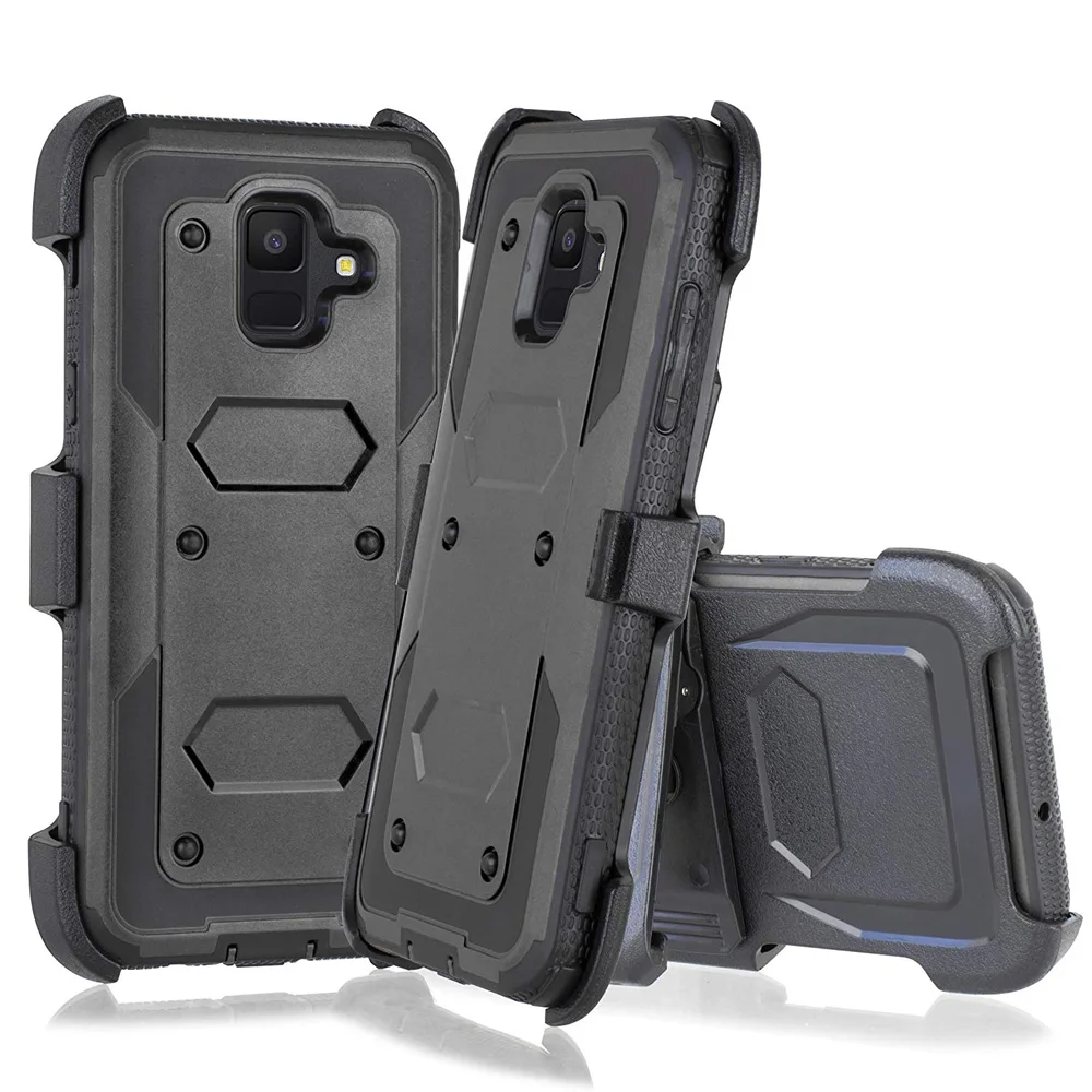 Для samsung Galaxy A6 2018 Case Heavy Duty гибридный прочный корпус с Зажим для ремня чехол