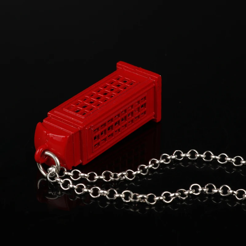 MQCHUN модные ювелирные изделия Красный дом ожерелье 3D красный телефонный стенд