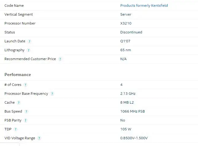 Процессор Intel Xeon X3210 четырехъядерный процессор 2,13 ГГц LGA 775/8 M/1066 МГц серверный процессор