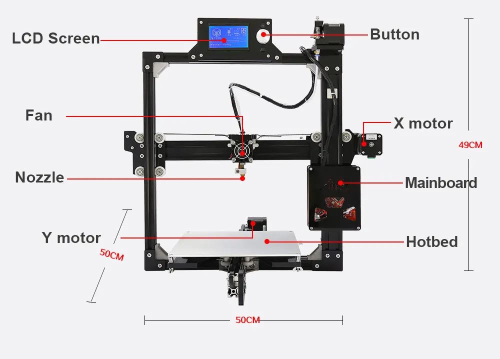 Высокая точность рабочего стола Prusa i3 DIY 3D принтеры ЖК-экран для самостоятельной сборки USB/sd-карты дешевые Anet 3D принтеры в евро/США склад