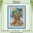 Тигр Слон животные diy картина, рассчитана на холст DMC 11CT 14CT наборы NKF Вышивка крестом наборы для вышивки