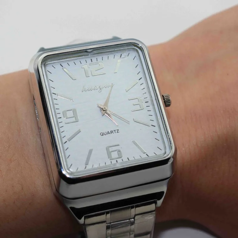 

Cigarette Lighter Watch men Fashion USB Charging Casual stainless steel Quartz Wristwatches Flameless Lighter clock gift F777