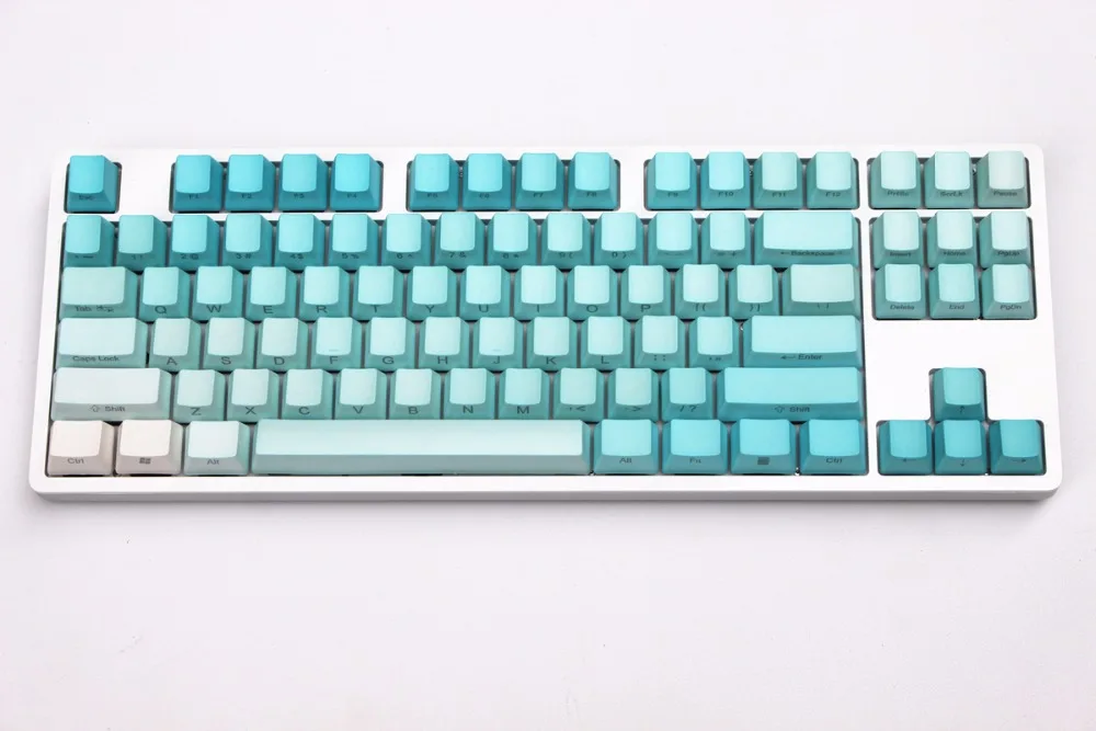 Градиентный цвет PBT keycaps OEM 87 ключ ANSI раскладка MX Переключатель боковая печать механическая клавиатура keycap Keycaps только, не клавиатуры