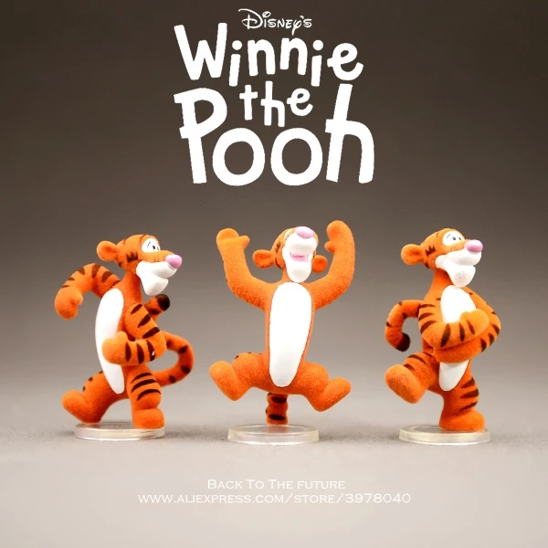 Disney Winnie the Pooh Tigger 6 см 3 фигурки коллекция украшений аниме фигурка игрушка модель