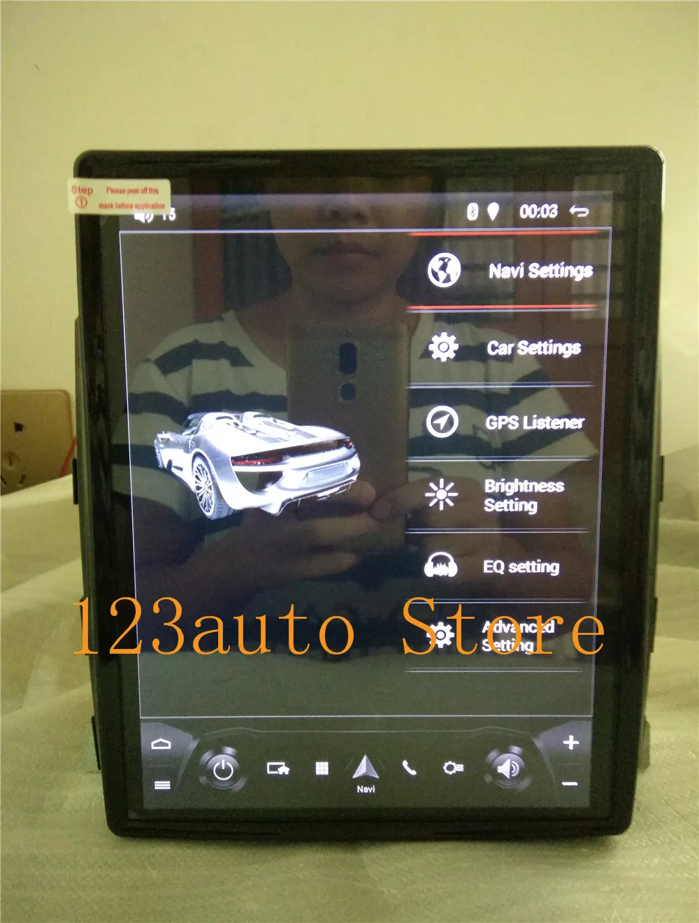 10,4 дюймов вертикальный Tesla стиль Android 7,1 авто без DVD gps навигация плеер радио аудио для porsche panamera 2G 32G 2010
