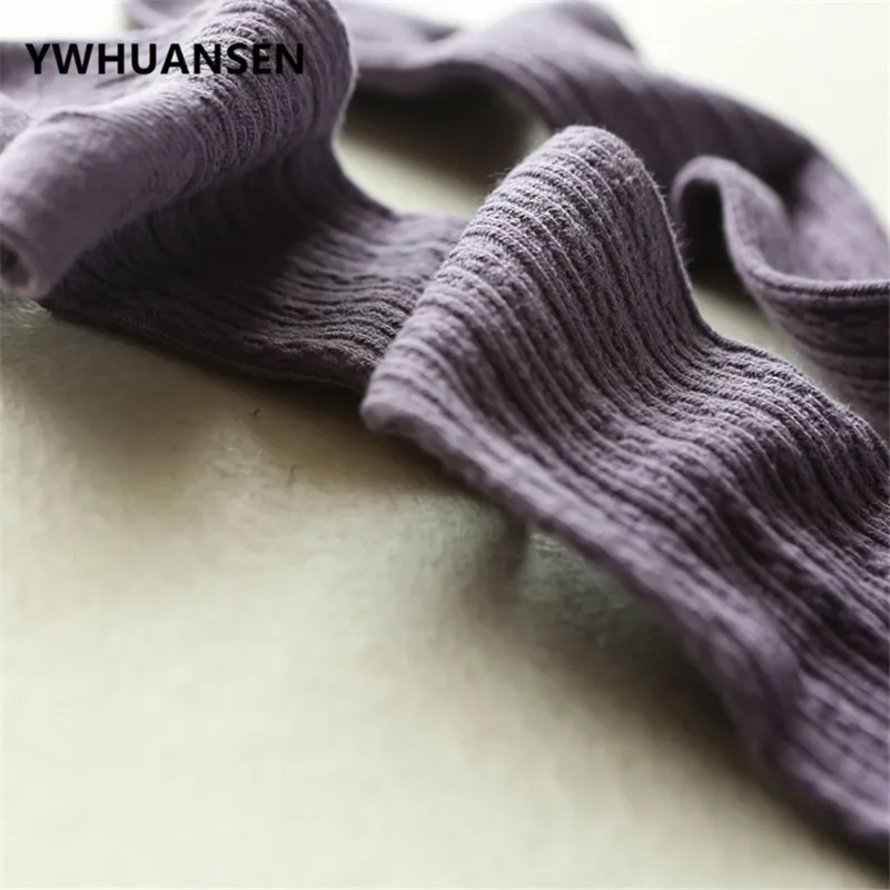 YWHUANSEN Fashion Little Girls' Cable Tight Autumn Stockings For Girls Popular Children's Pantyhose Cotton Kid Tights 2017 Cloth |