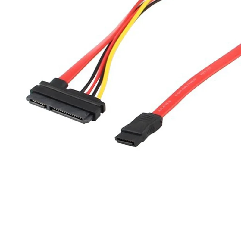 SATA 22Pin комбинированный к 15 Pin Power + 7 кабель для передачи данных 4 Molex К Serial ATA Lead