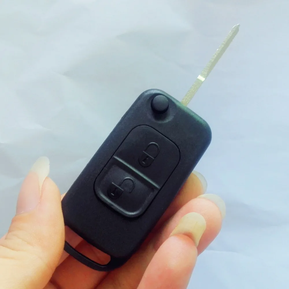 Раскладной чехол для автомобильного ключа брелока с 2 кнопками Mercedes Benz SLK E113 A C E S