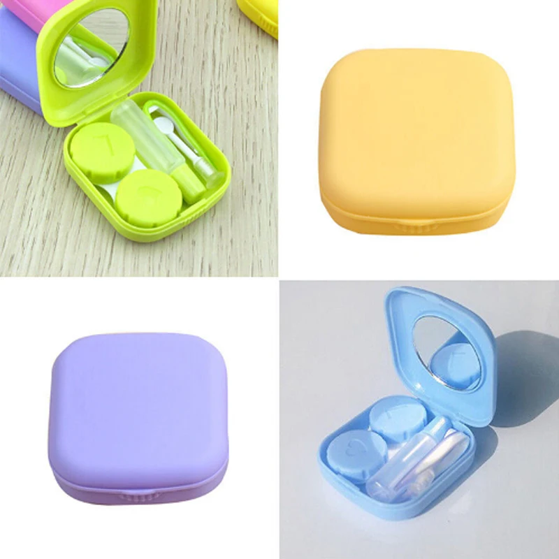 1 pc hot selling Pocket Mini Contact Lens Case Travel Kit Mirror Container High Quality Cute portable H0139 | Дом и сад