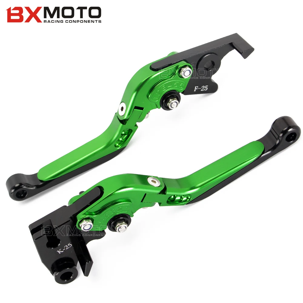 Зеленый мотоцикл Регулируемый Складной Выдвижная сцепные рычаги для Kawasaki Ninja 300 R