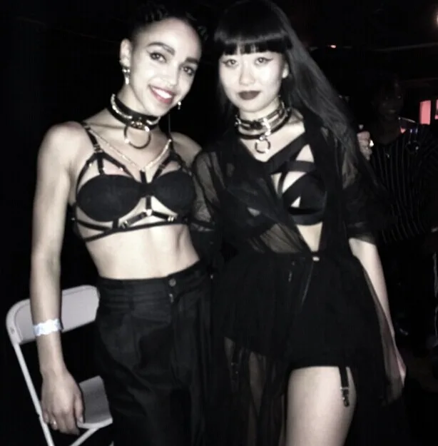 Панк рок готический Харадзюку ручная работа круглый запираемый воротник сердце