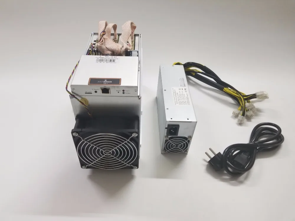 Б/у AntMiner T9 10,5 T ASIC Майнер для биткойнов BCH Miner 16nm BTC Mining machine 10500G с PSU(источник питания BITMAIN