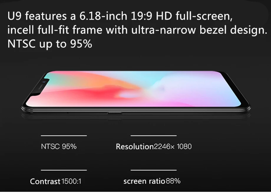 Мобильный телефон GOME U9 MTK Helio P23 с двумя sim-картами, 6 ГБ, 64 ГБ, Voiceprint, Распознавание отпечатков пальцев, смартфон 16,0 Мп
