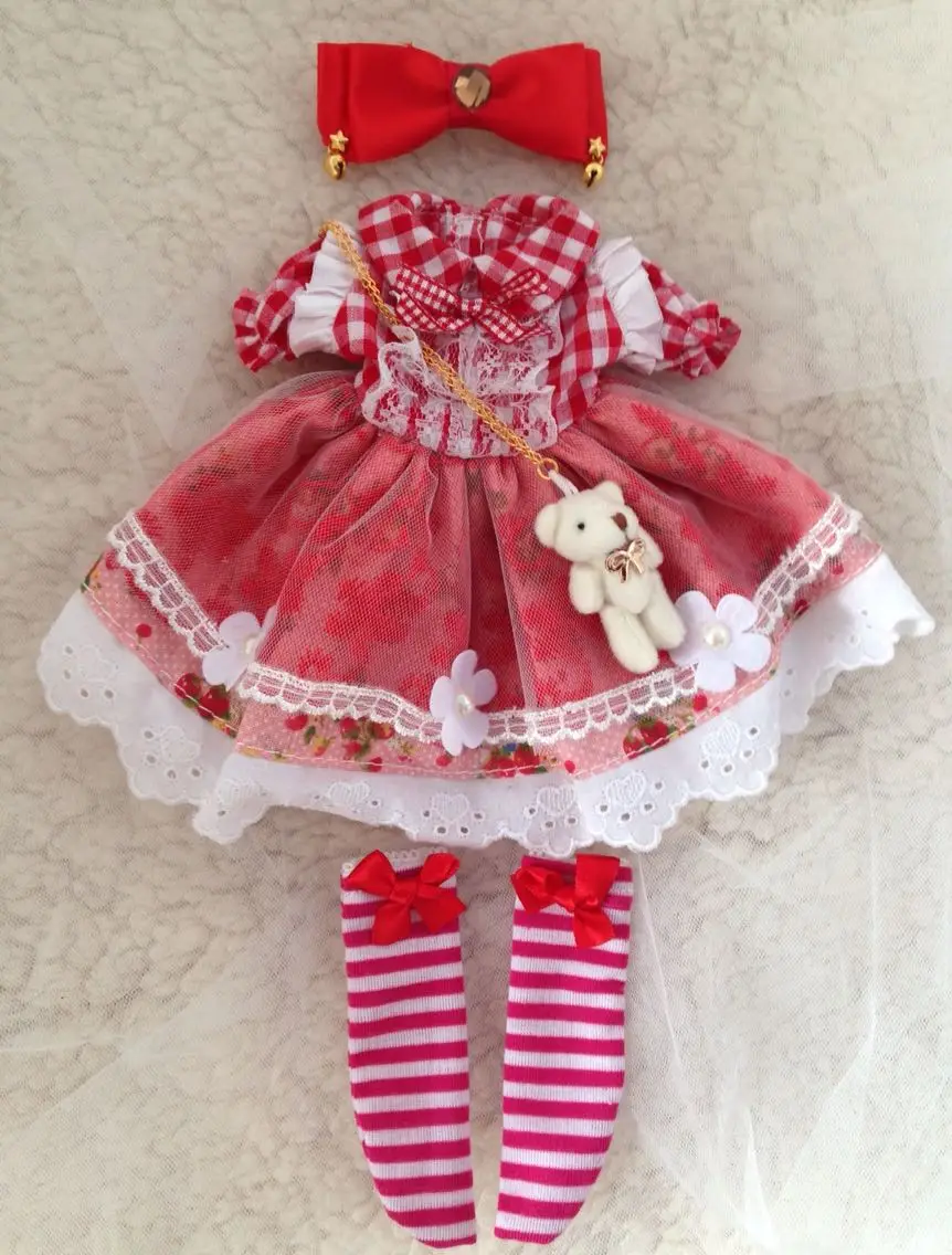 4 1 компл. kawaii Олень стиль платье одежда для Blyth куклы 11 ''11,5'' аксессуары Подарки - Цвет: 4