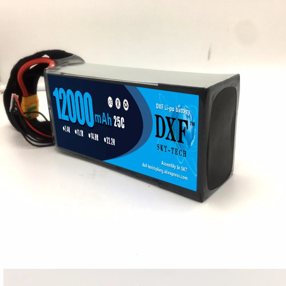 Литий полимерный аккумулятор DXF 12000 мАч 22 2 в 6S 25C RC для вертолета S1000 дрона FPV БПЛА