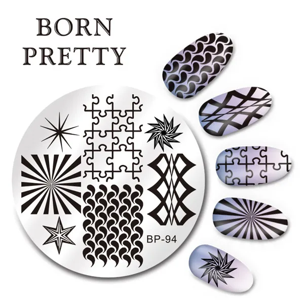 11 BORN PRETTY Geometic Flower Nail Art Stamp Plate Classic Traingle Heart маникюрный шаблон пластина с изображениями для нейл-арта - Цвет: 11